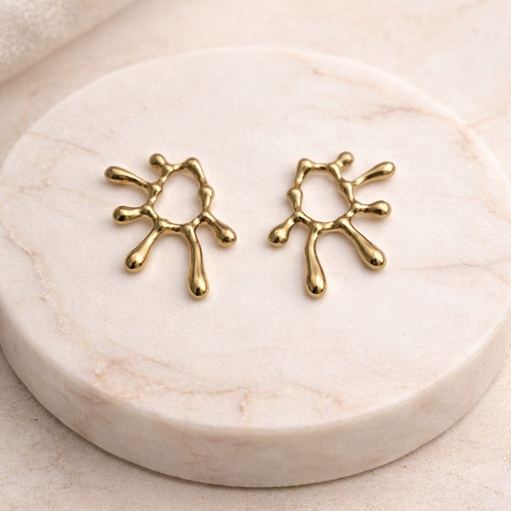 Golden Splash Earrings