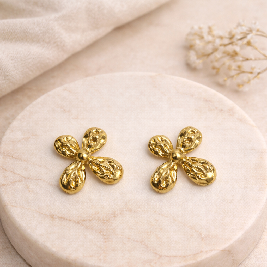 Golden Petal Earrings