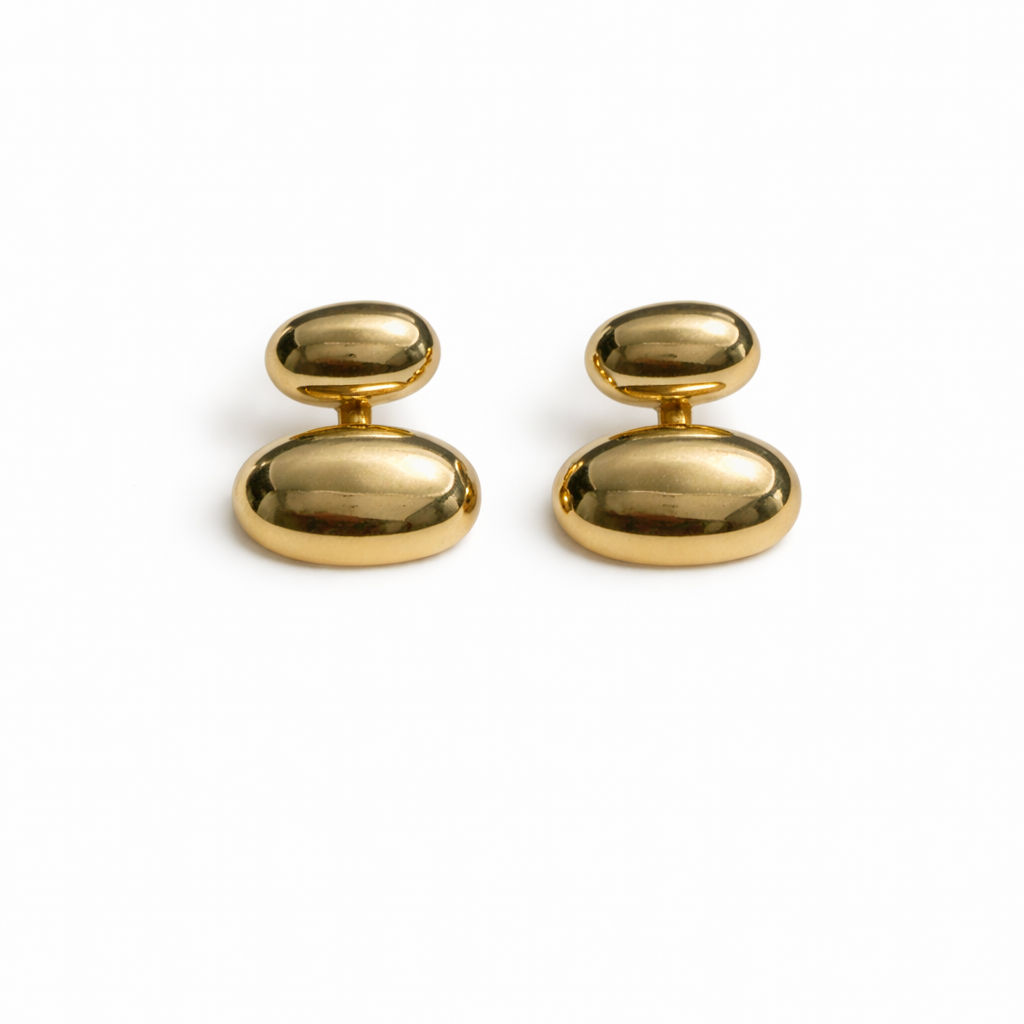 Golden Double Bean Earrings